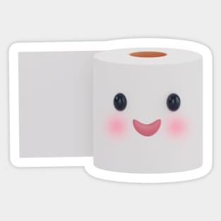 funny toilet roll Sticker